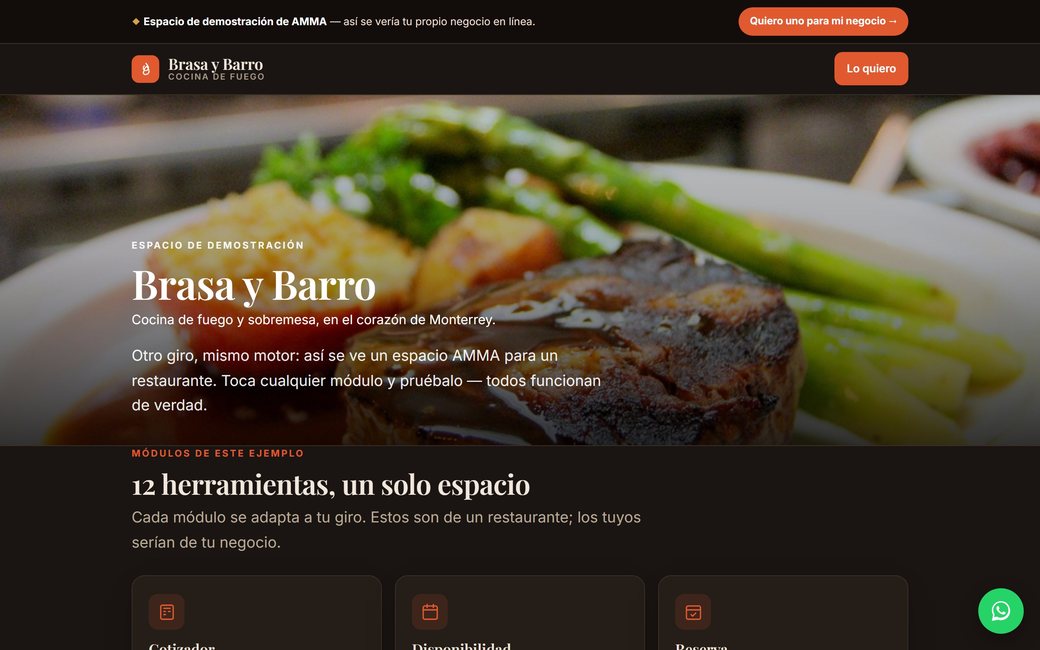 Ejemplo AMMA — Una parrilla